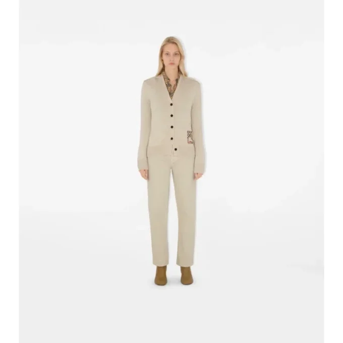 Check Label Wollcardigan