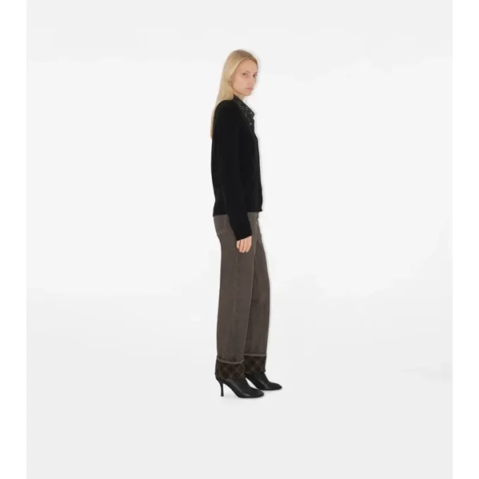 Check Label Wollcardigan