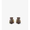 Check Leather Potter Mules 