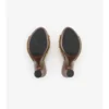 Check Leather Potter Mules 
