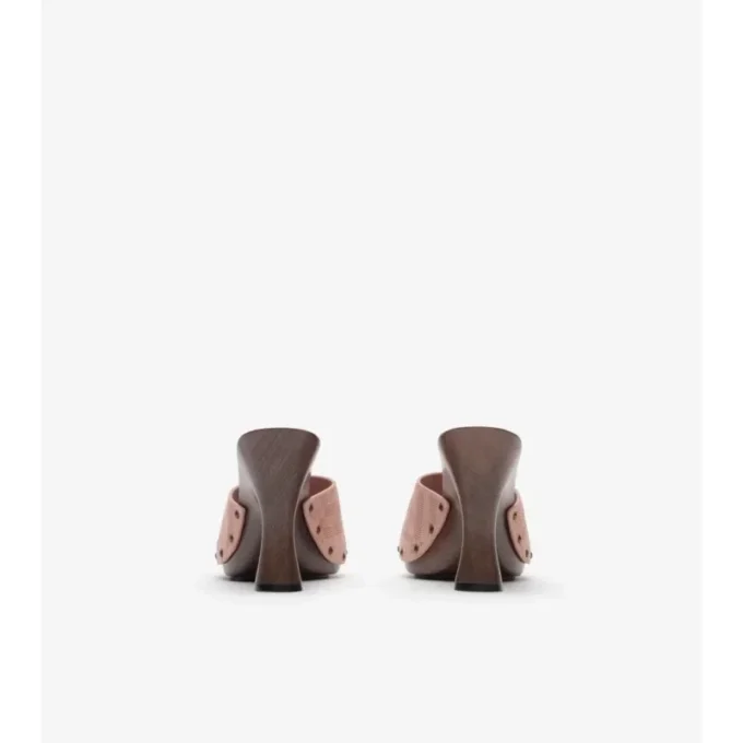 Check Suede Potter Mules 