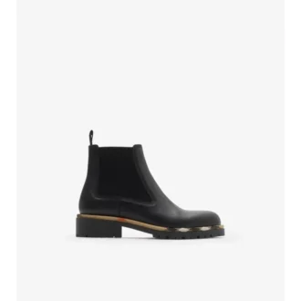 Chelsea-Stiefel aus Leder in der Farbe „Gravel“