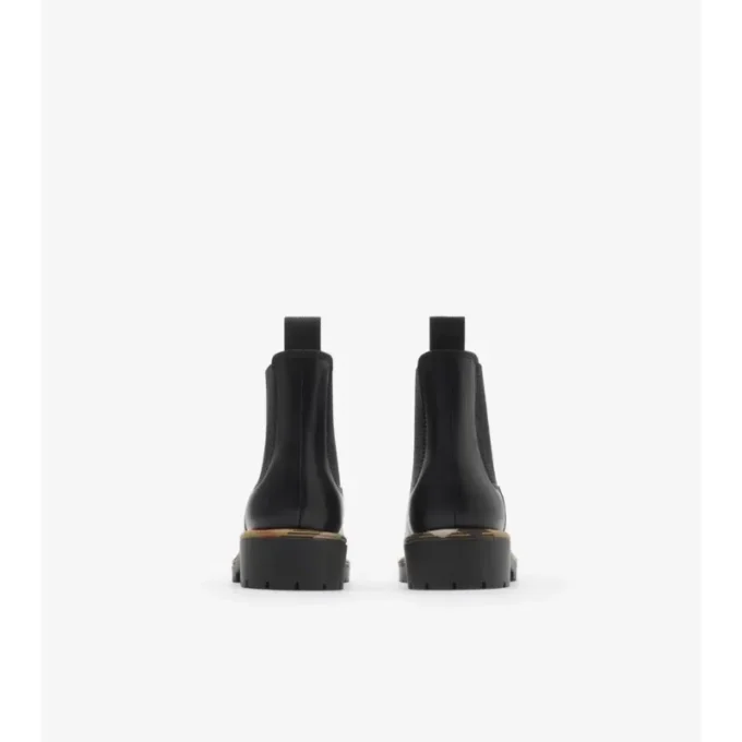 Chelsea-Stiefel aus Leder in der Farbe „Gravel“