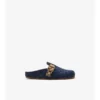Clogs „Urchin“ aus Denim mit Karomuster