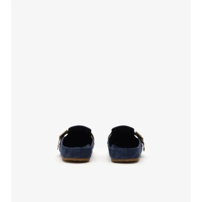 Clogs „Urchin“ aus Denim mit Karomuster