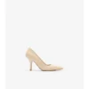 Dame High Pumps aus Leder mit Karomuster