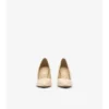 Dame High Pumps aus Leder mit Karomuster