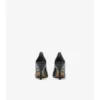 Dame High Pumps aus Leder mit Karomuster