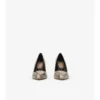 Dame High Pumps aus Leder mit Python-Print 