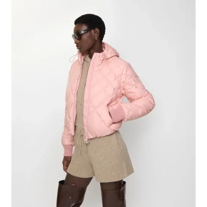Delley Pufferjacke aus Nylon mit Karomuster