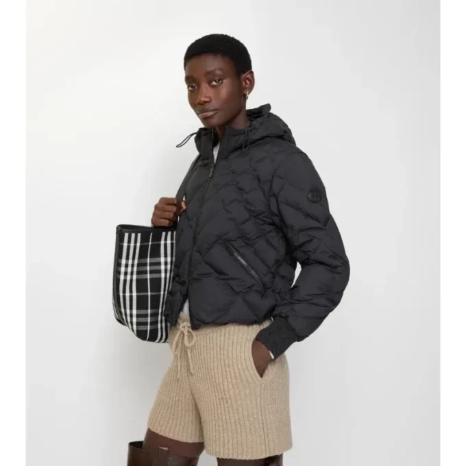 Delley Pufferjacke aus Nylon mit Karomuster