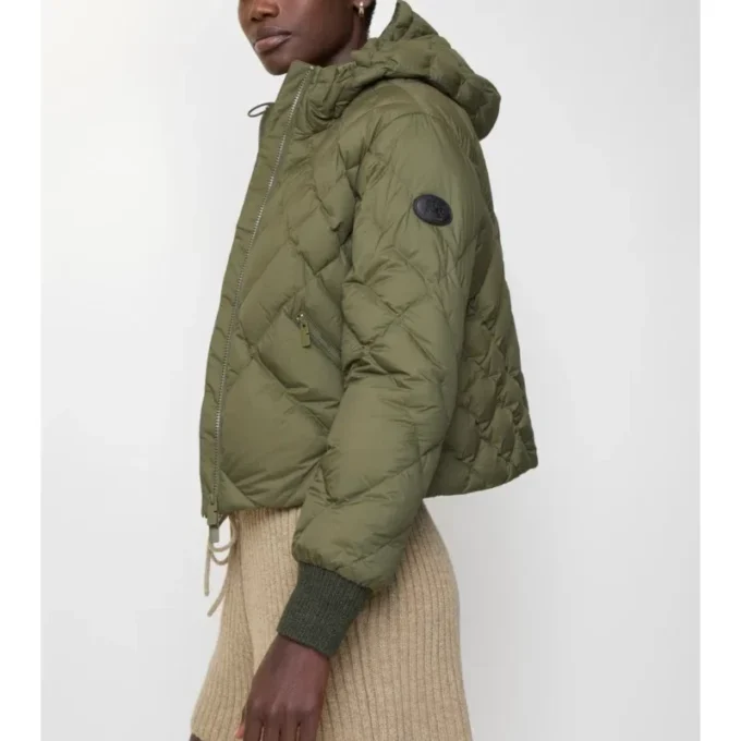 Delley Pufferjacke aus Nylon mit Karomuster