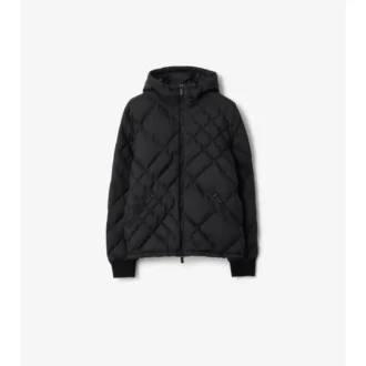 Doversgreen-Daunenjacke aus Nylon mit Karomuster