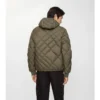 Doversgreen-Daunenjacke aus Nylon mit Karomuster