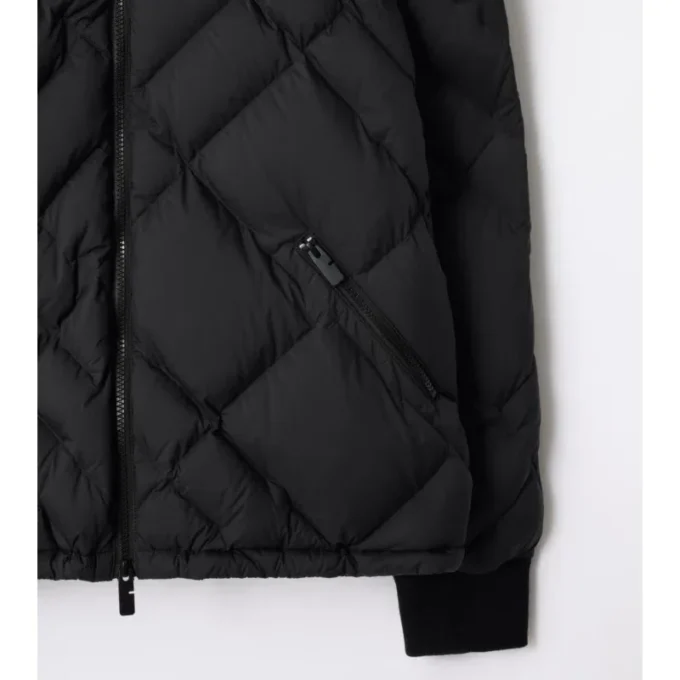 Doversgreen-Daunenjacke aus Nylon mit Karomuster