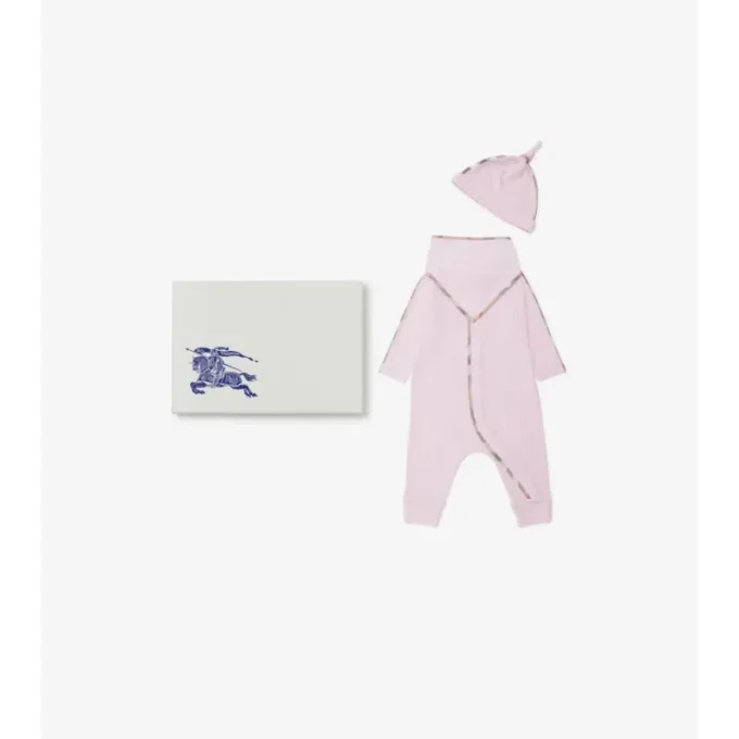 Dreiteiliges Baby-Geschenkset aus Stretch-Baumwolle