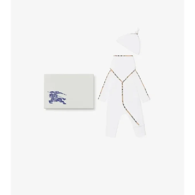 Dreiteiliges Baby-Geschenkset aus Stretch-Baumwolle