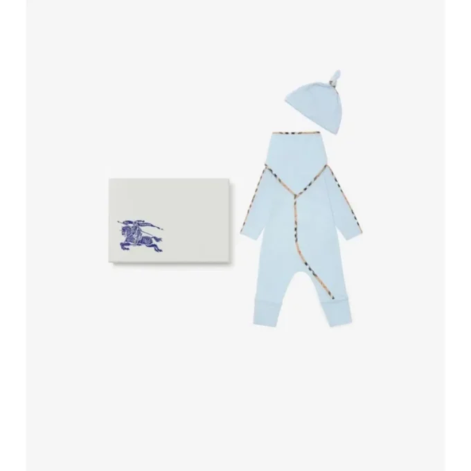 Dreiteiliges Baby-Geschenkset aus Stretch-Baumwolle