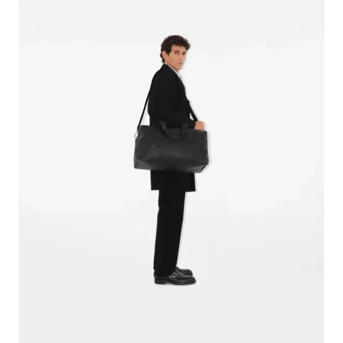 Duffle-Tasche mit geprägter Karomusterung