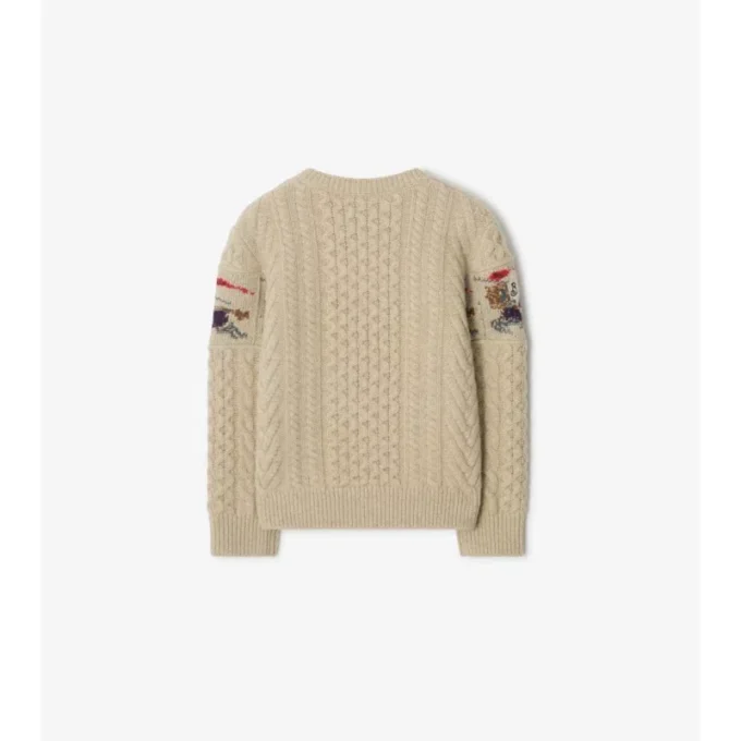 EKD Aran-Strickpullover aus Wolle und Kaschmir