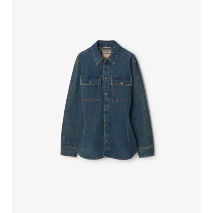 Fit-and-Flare-Denim-Hemd