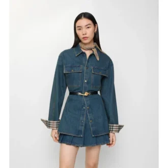 Fit-and-Flare-Denim-Hemd