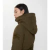 Gabardine-Parka mit Lammfellbesatz
