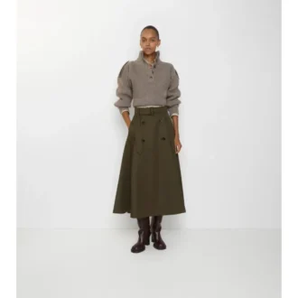 Gabardine-Trench-Midirock