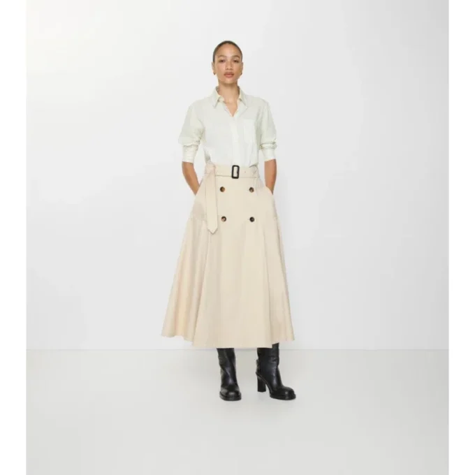 Gabardine-Trench-Midirock