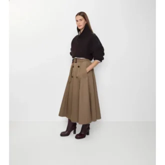 Gabardine-Trench-Midirock