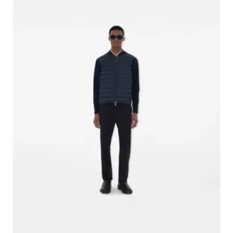 Gesteppte Jacke aus Nylon und Wolle