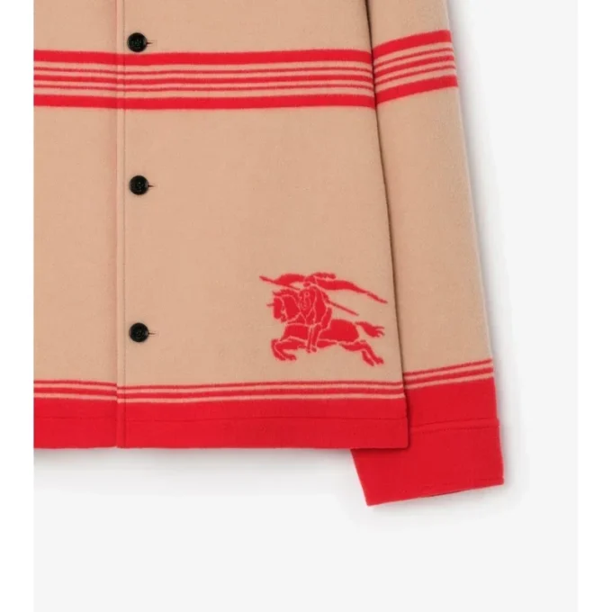 Gestreifte Jacke aus Wolle und Nylon