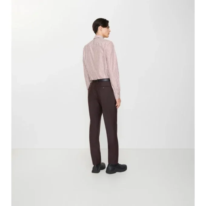 Gestreifte, maßgeschneiderte Hose aus Woll-Mohair