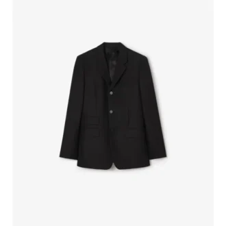 Gestreifte, maßgeschneiderte Jacke aus Wolle und Mohair