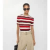 Gestreiftes T-Shirt aus Wolle