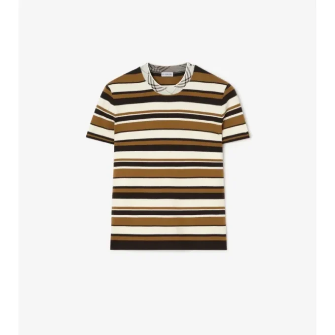 Gestreiftes T-Shirt aus Wollmischung