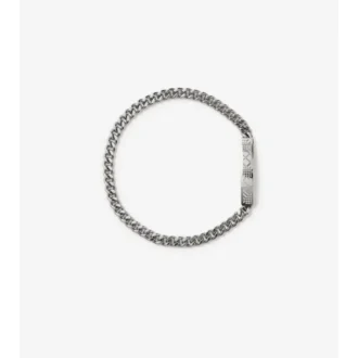 Graviertes Kettenarmband mit Karomuster