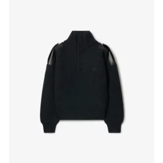 Halbknopf-Pullover aus Wolle