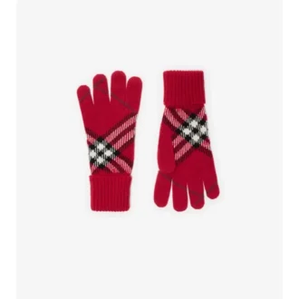 Handschuhe aus Kaschmirmischung mit Karomuster
