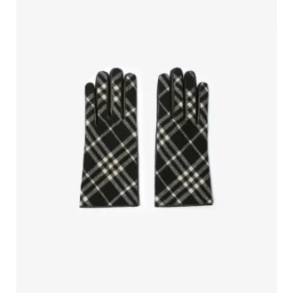 Handschuhe aus Wolle und Kaschmir mit Karomuster