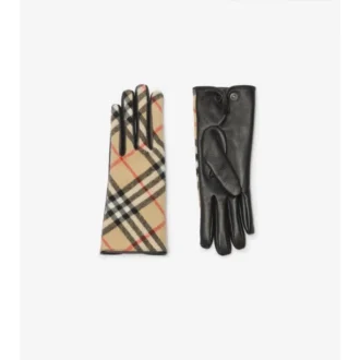 Handschuhe aus Wolle und Kaschmir mit Karomuster