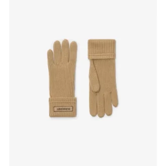 Handschuhe aus Wollmischung mit Logo-Aufnäher