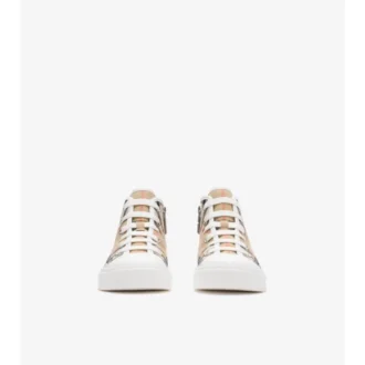 High-Top-Sneaker aus Baumwoll-Popeline