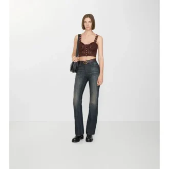 Hoch geschnittene Bootcut-Jeans