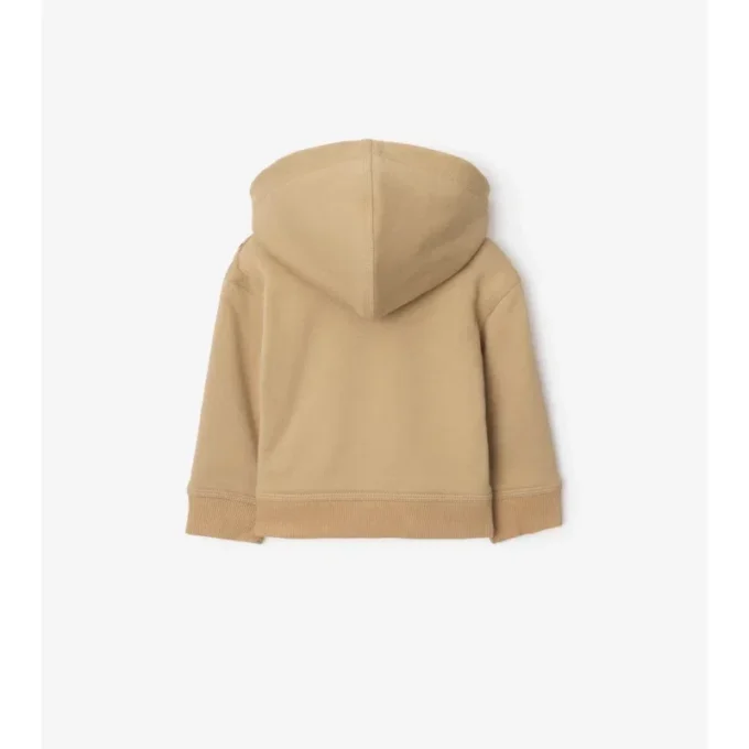 Hoodie mit Reißverschluss aus Baumwolle mit Karomuster