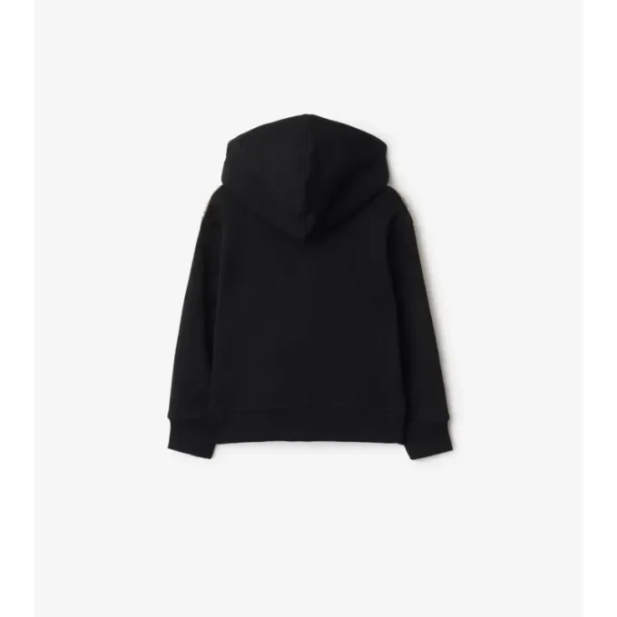 Hoodie mit Reißverschluss aus Baumwolle mit Karomuster