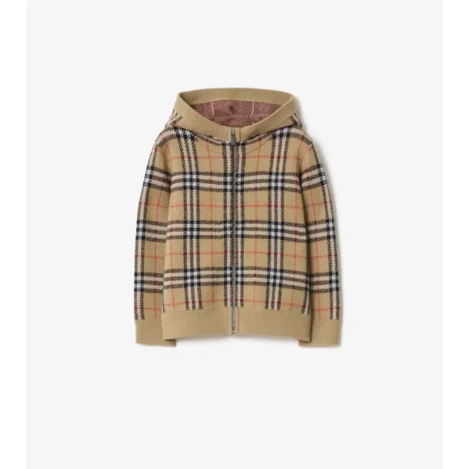 Hoodie mit Reißverschluss aus Wolle