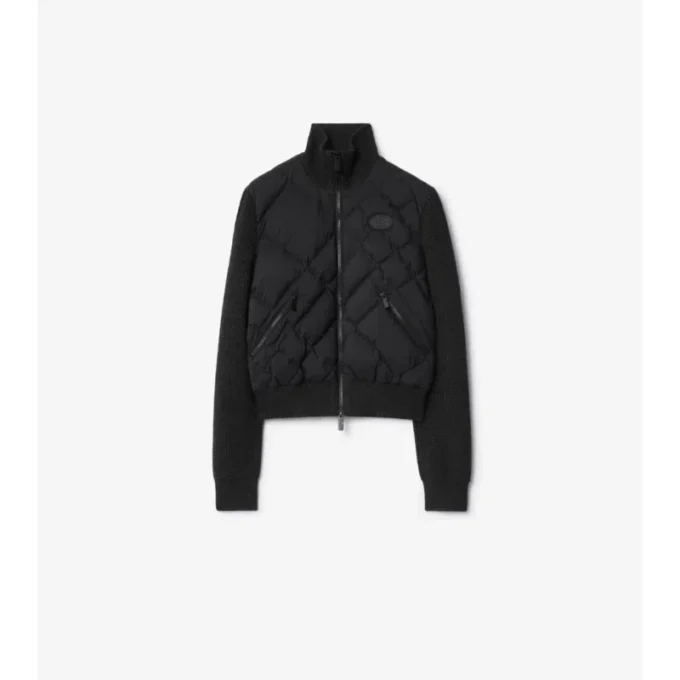 Jacke aus Nylon und Wolle mit Check-Stitch