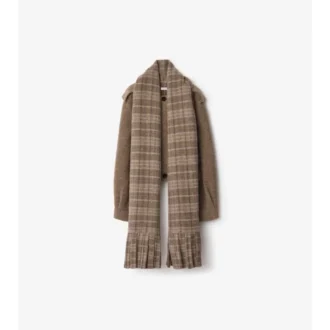 Jacke aus Wollmischung mit abnehmbarem Schal