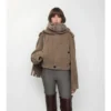 Jacke aus Wollmischung mit abnehmbarem Schal